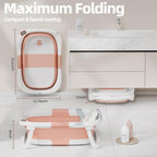 Collapsible Baby Bathtub with Thermometer, 0-36 Months - Image 3