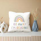 kdqua Boho Classroom Rainbow Reading Pillow Cover 18x18, Book Lovers Reader - Image 4