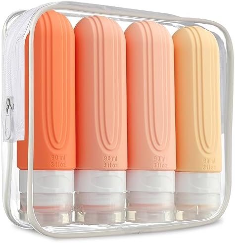 Mrsdry Travel Bottles for Toiletries, Tsa Approved 3oz Travel Size Containers by Mrsdry