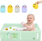 Collapsible Baby Bathtub, Foldable Toddler Bath Tub by Hehighti