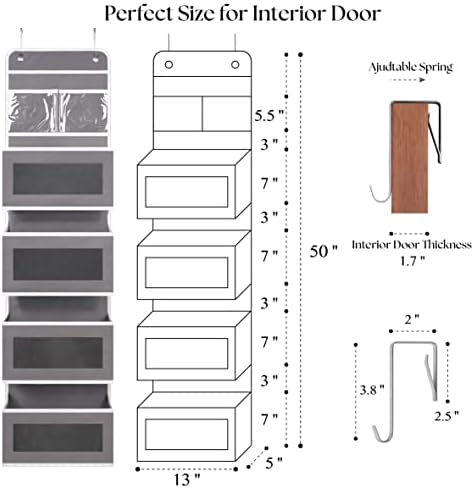 Giraffe Creation Gray Over Door Organizer - Image 3