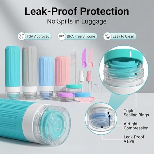 Vitog 16 Pack Travel Bottles Set, TSA Approved Silicone Toiletry Containers - Image 4