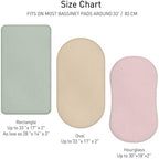 Muslin Bassinet Sheets 2 Pack, Universal Cotton Fitted Baby Mattress Sheet - Image 4