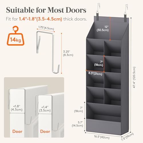 Lifewit 6 Tier Over the Door Shoe Organizer - Image 2