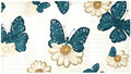 Shower Mat Non Slip 26.8 x 15.1 Inches, Daisies Butterflies Bathtub Mat Shower by Anna+Cowper
