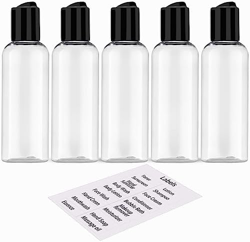 DNSEN 5 Pack 3.4 oz Travel Bottles by DNSEN
