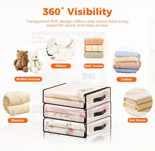 SpaceWhisper Clear Sheet Storage Bags, 10 Pack, 15.7 x 13.8 x 3.9 in - Image 4