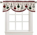 Christmas Blackout Tie Up Valance Curtains by VandarllinHomeKitchenDecor