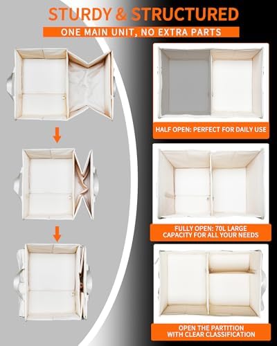 SIBOFUEGO Sturdy Car Trunk Organizer – Large Capacity Trunk Organizer - Image 4