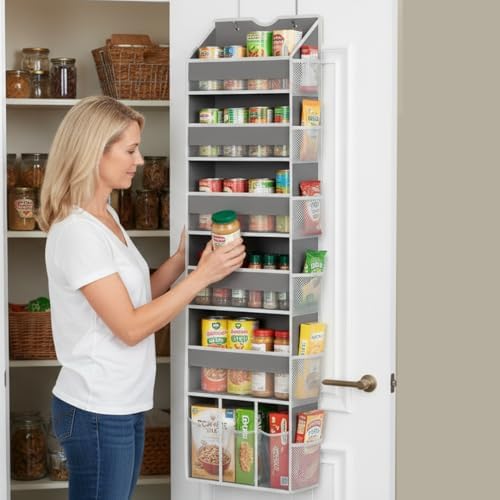 2-Pack Over The Door Organizer Hanging 6-Shelf Storage Organizer - Image 2