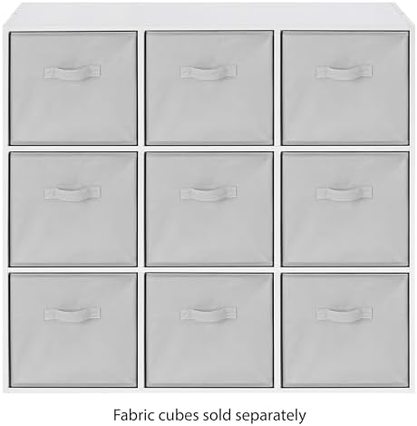 Whitmor 9 Cube Bookcase, 3 Tier Stackable MDF Bookself, Open Storage Display - Image 7