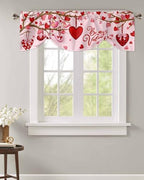 Pink Valentine's Day Blackout Tie Up Valance Curtains - Image 4