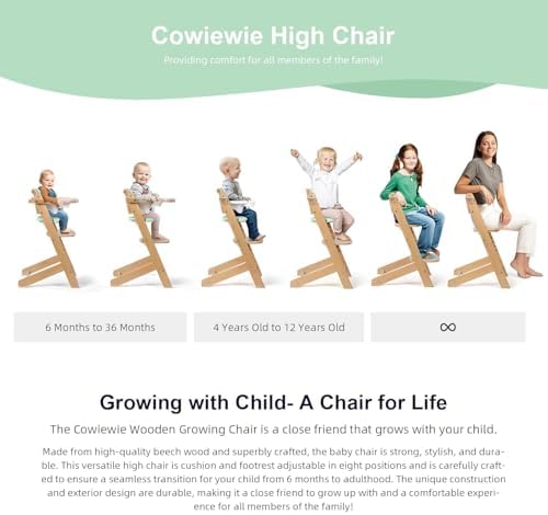 Cowiewie 3-in-1 Wooden High Chair - Image 6