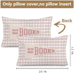 Pink Read More Books 12x20 Pillow Cover - Image 3