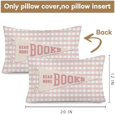 Pink Read More Books 12x20 Pillow Cover - Image 3