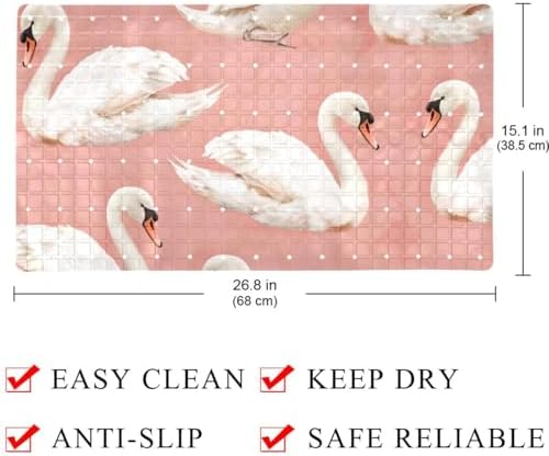 Bathtub Mat Non Slip 26.8x15.1 Inch, Machine Washable Shower Mats - Image 3