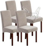 Genina Waterproof Dining Chair Covers Set of 4 Parsons Chair Slipcovers by Genina