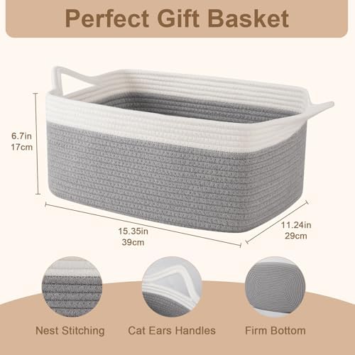 OIAHOMY 19L Woven Basket, Gift Basket Empty - Image 2