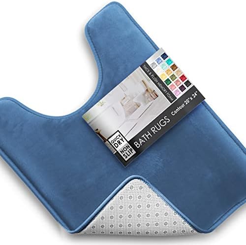 Clara Clark Bathroom Rugs, Velvet Memory Foam Bath Mat, Machine Washable Bath by ClaraClark