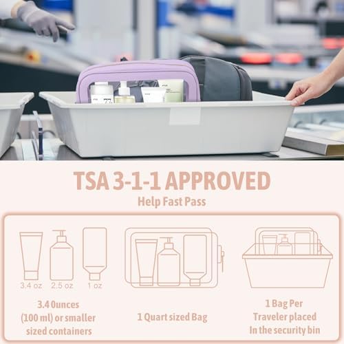 YOPCDJ 3PCS Clear Toiletry Bag, TSA Approved Travel Pouch - Image 5