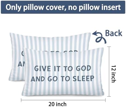Give It to God and Go to Sleep 12x20 Pillow Cover, Christian Home Decor - Image 7