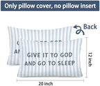 Give It to God and Go to Sleep 12x20 Pillow Cover, Christian Home Decor - Image 7