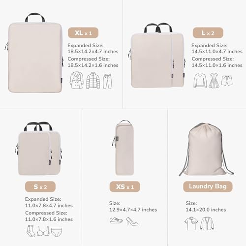 CherryNow 7 Set Packing Cubes for Travel Women, Suitcase Organizer - Image 2