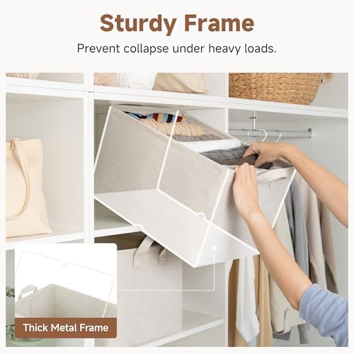 StorageWorks Linen Closet Storage Bins, 45L Storage Baskets - Image 5