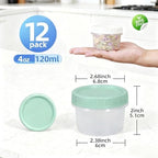Food Storage Containers, 12 Pack 4 oz Freezer Storage Containers - Image 2
