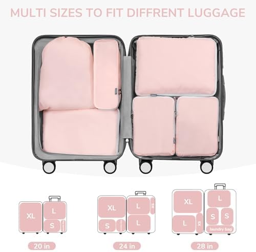 CherryNow 7 Set Compression Travel Packing Cubes, Travel Essentials - Image 5