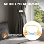 Hion Magnetic Curtain Tiebacks Golden 6pcs, Curtain Holdbacks Hooks Holders - Image 7