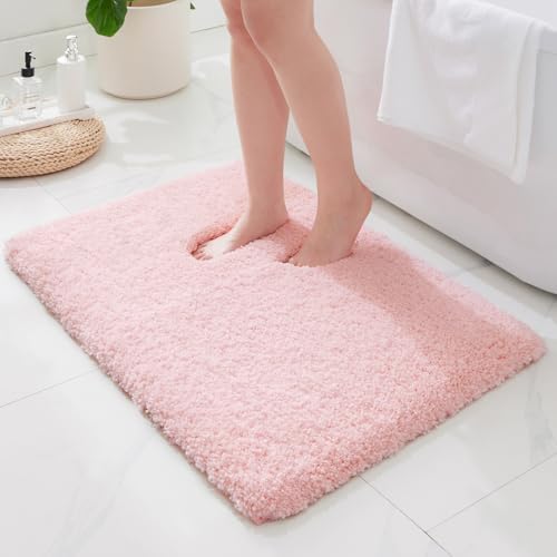 ILANGO Bathroom Rugs 24" × 17", Extra Soft Absorbent Microfiber Bath Rugs by ILANGO