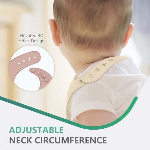 Cuddle Campus Set of 3 Silicone Bibs, Soft Adjustable Bibs - Image 5