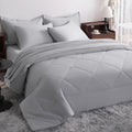 NTBAY Queen Microfiber Bed in a Bag, Comforter Set 7 Piece, Light Grey by NTBAY