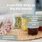 WeeSprout Glass Baby Food Storage Jars w/ Lids Snack, Reusable Small Containers - Image 4