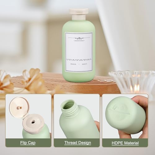 6.8oz Travel Bottles for Toiletries, Empty Plastic Squeeze Bottles - Image 5