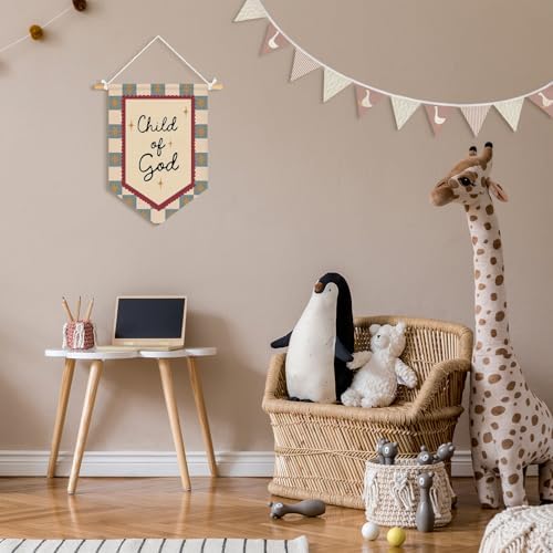 Christian Nursery Decor, Child of God Bible Verse Pennants Banner - Image 3