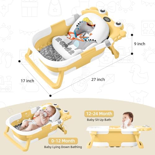Collapsible Baby Bathtub for Newborns to Toddler - Image 3