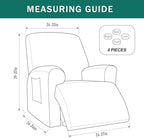 NILUOH Stretch Recliner Covers 4 Piece, Non-Slip Lazy Boy Chair Covers - Image 6