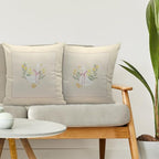 Coquette Pink Bow Floral Goose Pillow Covers 18x18, Goose Nursery Decor - Image 3