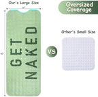 Bathtub Mat Non Slip, Get Naked Extra Long Bath tub Mat Shower Floor Mat - Image 2
