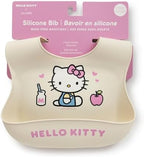 JuJuBe x Hello Kitty Baby Bib, Soft Silicone, Cherry Blossoms, Adjustable Fit - Image 2