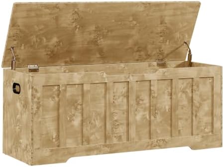 VANKILEY 47.2" Storage Chest Extra Large, Wooden Storage Bench by Unknown