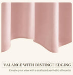 StangH Pink Spring Decor Velvet Window Valance 52x18 Inch, 1 Panel - Image 5