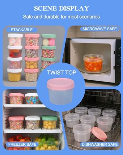Food Storage Containers, 12 Pack 4 oz Freezer Storage Containers - Image 5