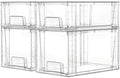 Vtopmart Clear Stackable Storage Drawers, 4 Pack Kitchen Cabinet Set by Vtopmart