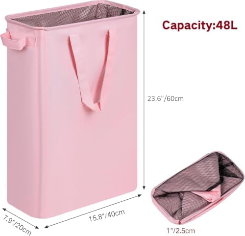 efluky Slim Laundry Basket, Narrow Laundry Hamper - Image 3