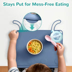 Silicone Placemat for Baby Self-Eating: Dishwasher Safe & Non-Slip for Dining - Image 6