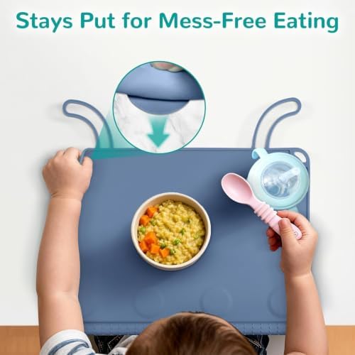 Silicone Placemat for Baby Self-Eating: Dishwasher Safe & Non-Slip for Dining - Image 6