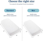 BEDSUM 2-Pack Waterproof Mini Crib Mattress Protector - Image 4